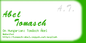 abel tomasch business card