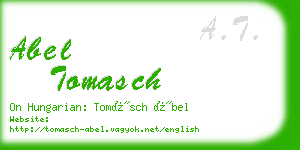 abel tomasch business card